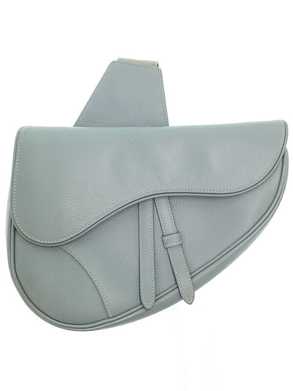 Christian Dior Saddle Bag Body Gray Blue